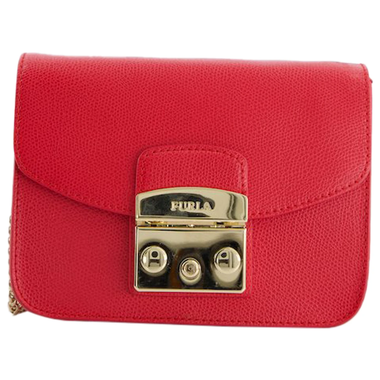 Pre-owned Furla Leather Crossbody Bag In Red