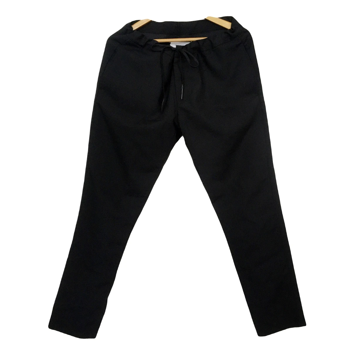 Pre-owned Maison Margiela Linen Trousers In Black