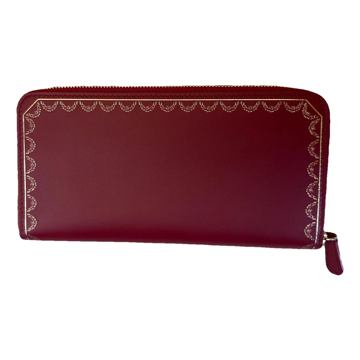 Pre-owned Cartier Leather Wallet In Red