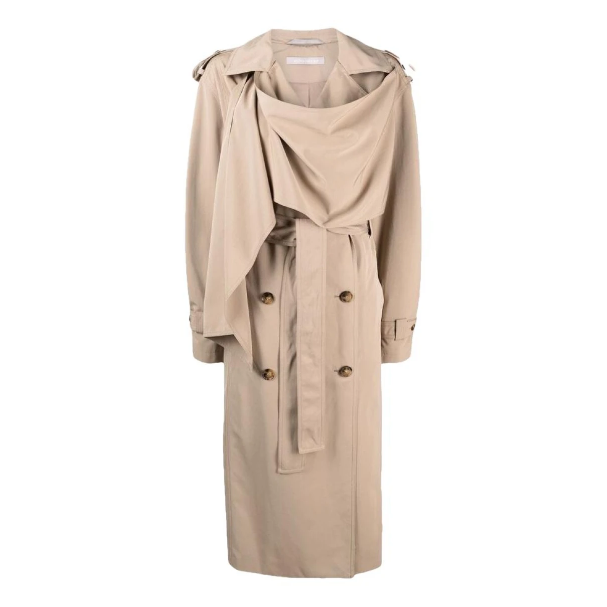 Pre-owned 12 Storeez Trench Coat In Beige
