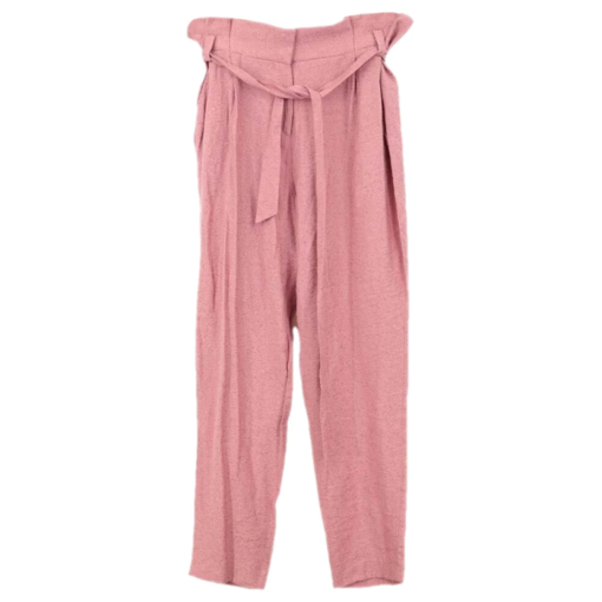Pre-owned Tara Jarmon Large Pants In Pink
