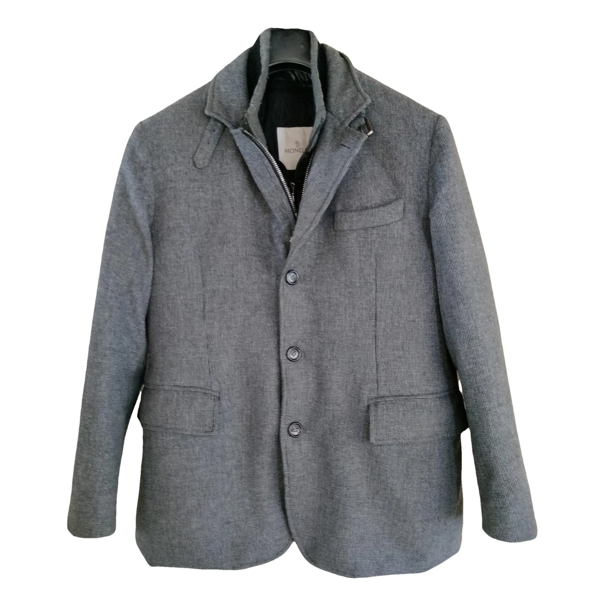 Pre-owned Moncler Wool Vest In Grey