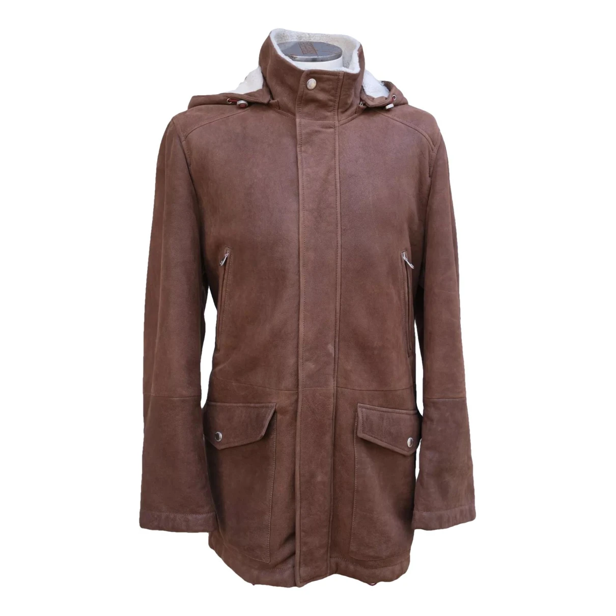 Pre-owned Brunello Cucinelli Shearling Parka In Brown
