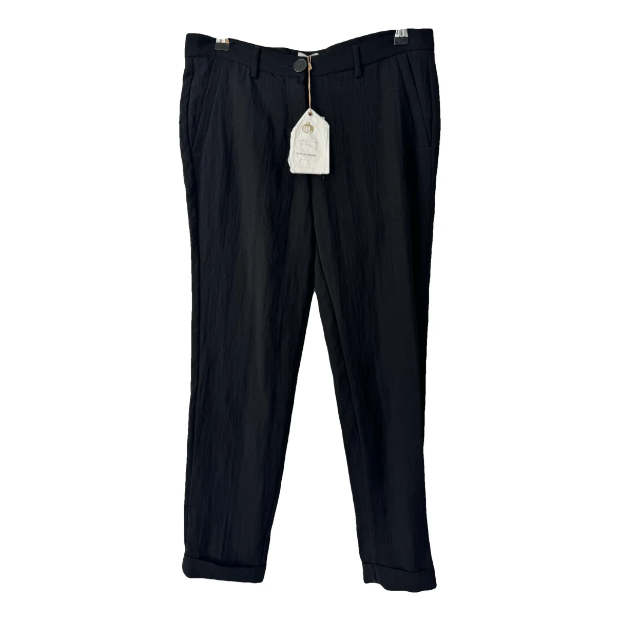 Pre-owned Pomandère Trousers In Black