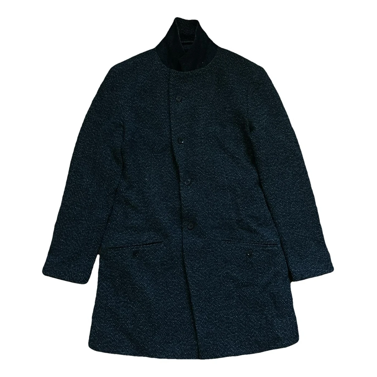 Pre-owned Yohji Yamamoto Wool Coat In Anthracite