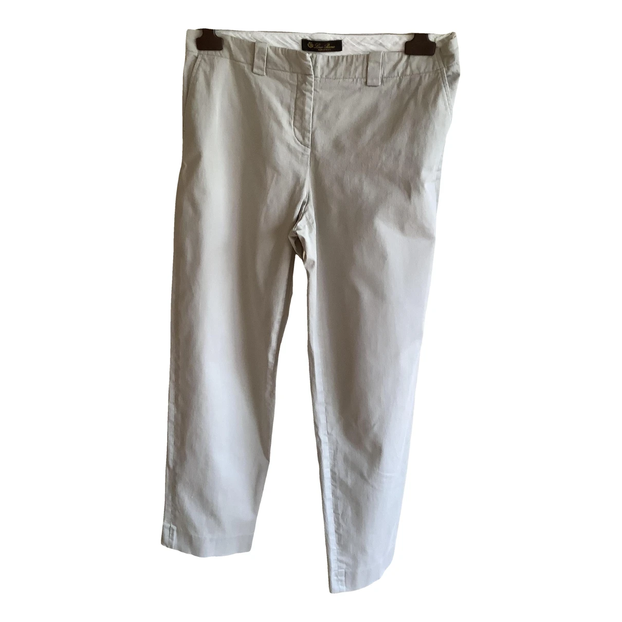 Pre-owned Loro Piana Straight Pants In Beige