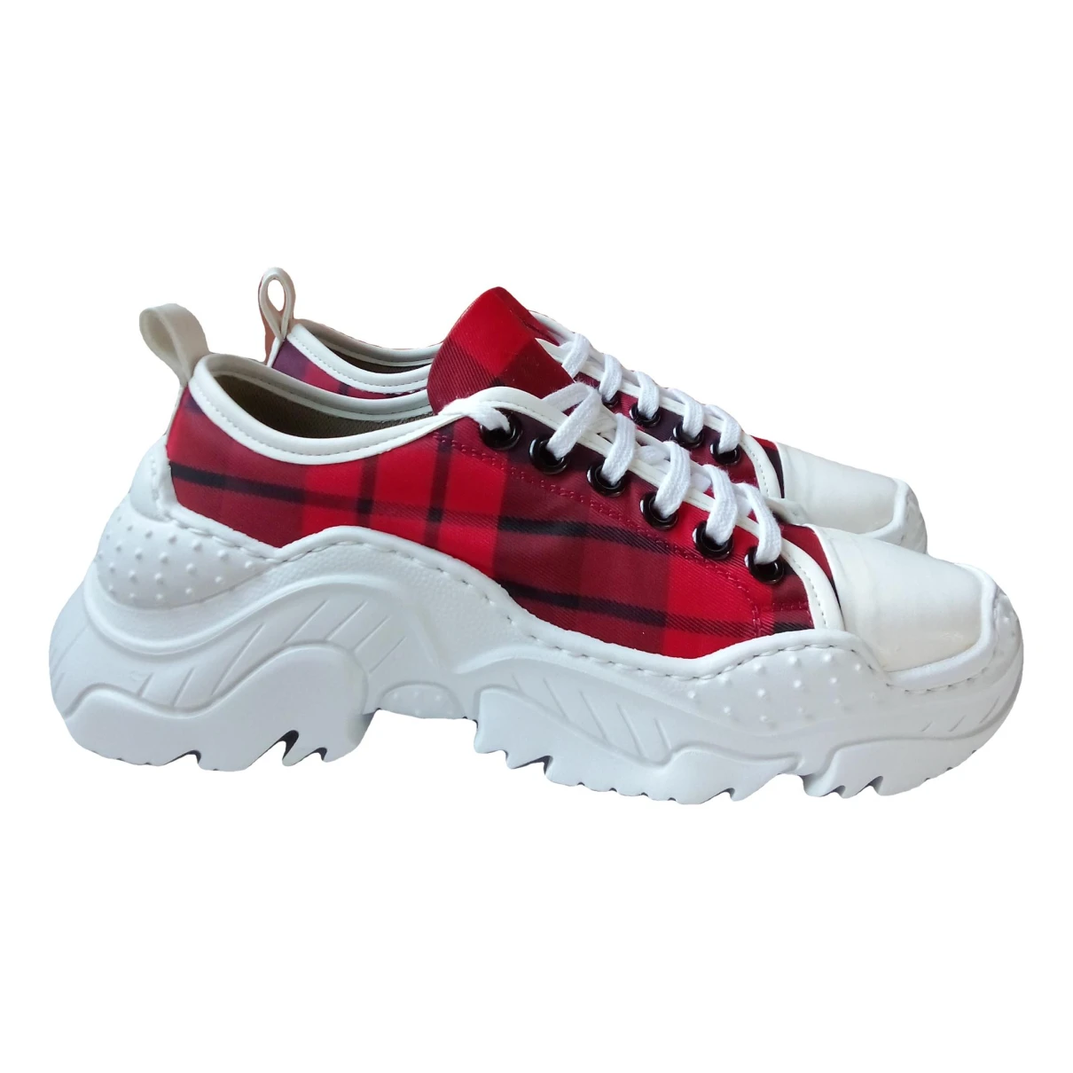 Pre-owned N°21 Billy Cloth Trainers In Red