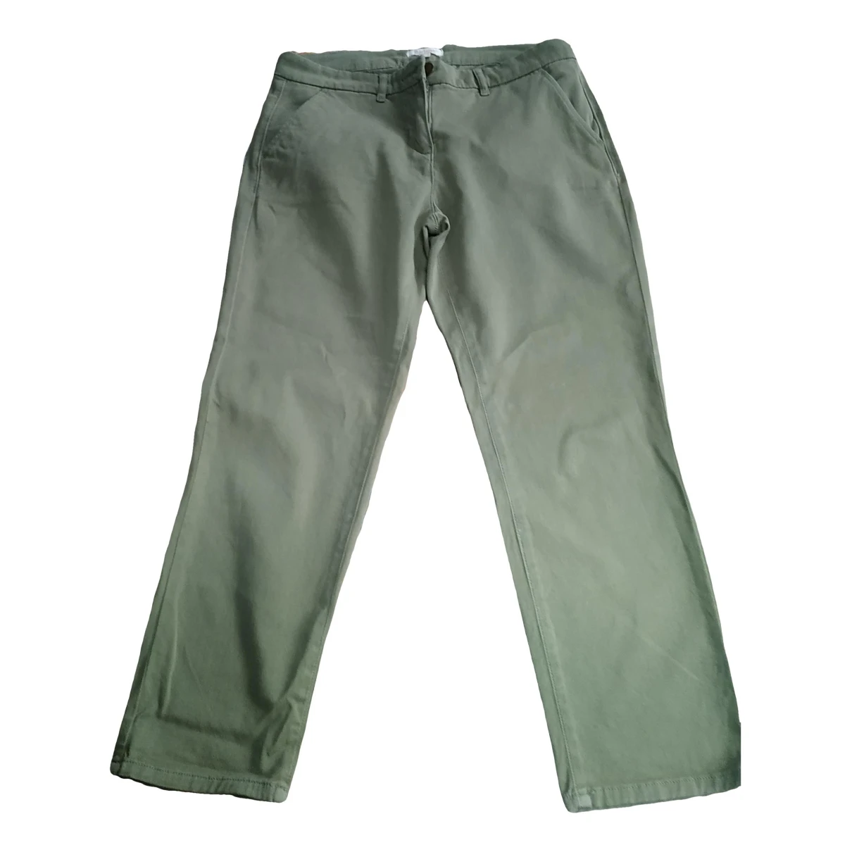 Pre-owned Barbour Straight Pants In Green