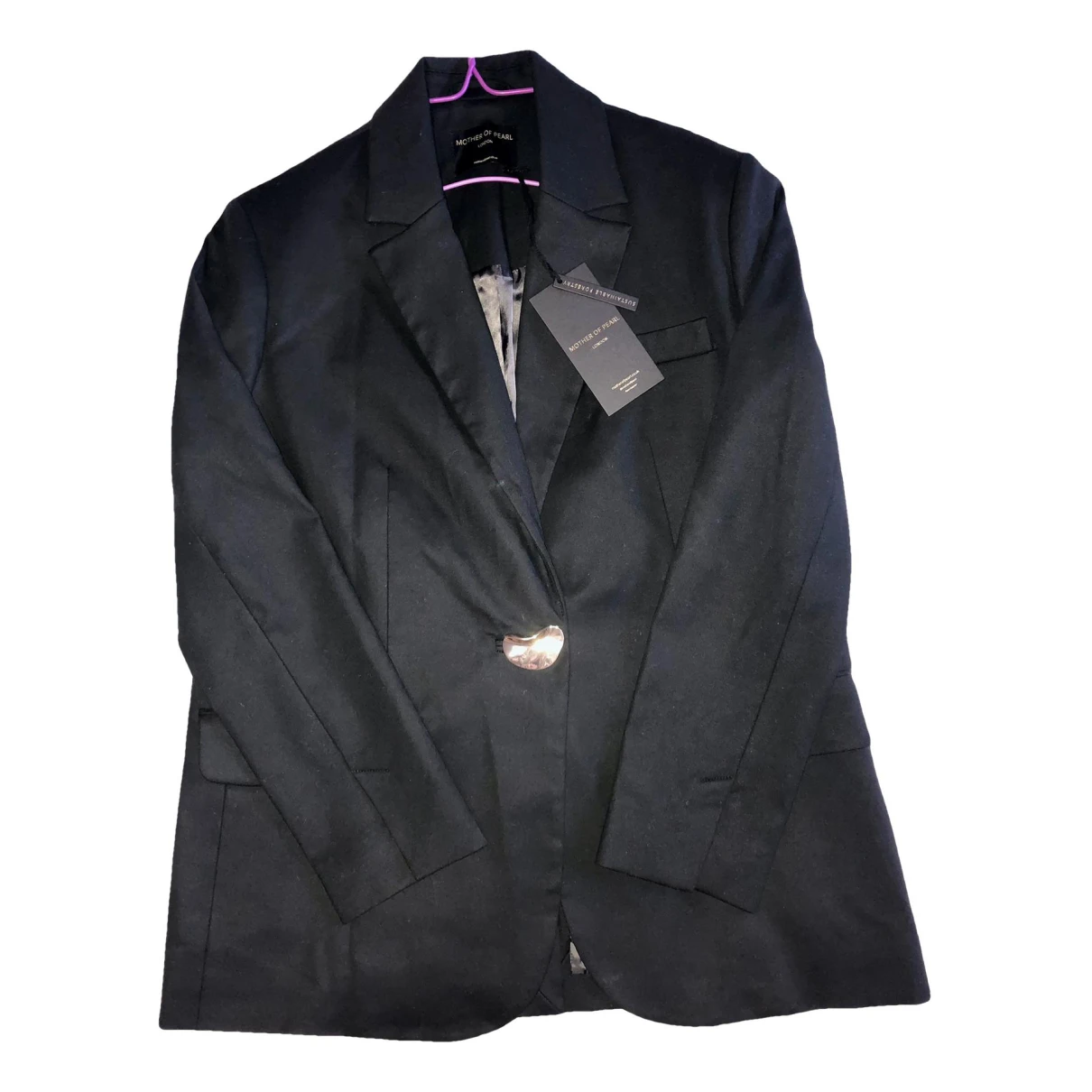 Pre-owned Mother Of Pearl Mof Pearl Blazer In Black