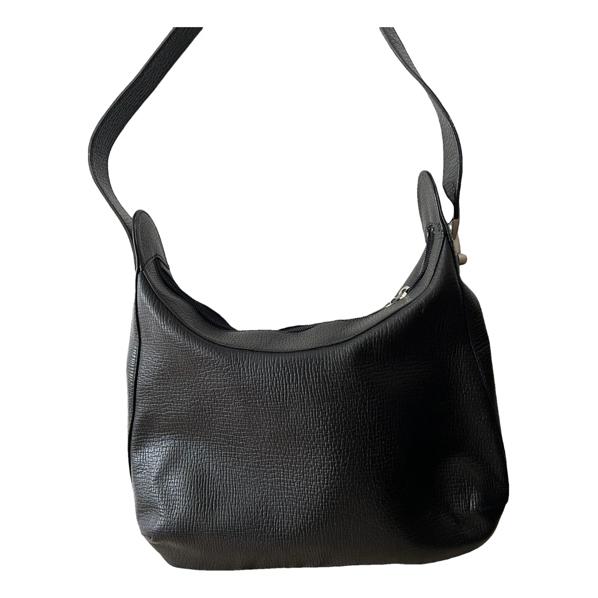 Pre-owned Loewe Hammock Hobo Leather Handbag In Black