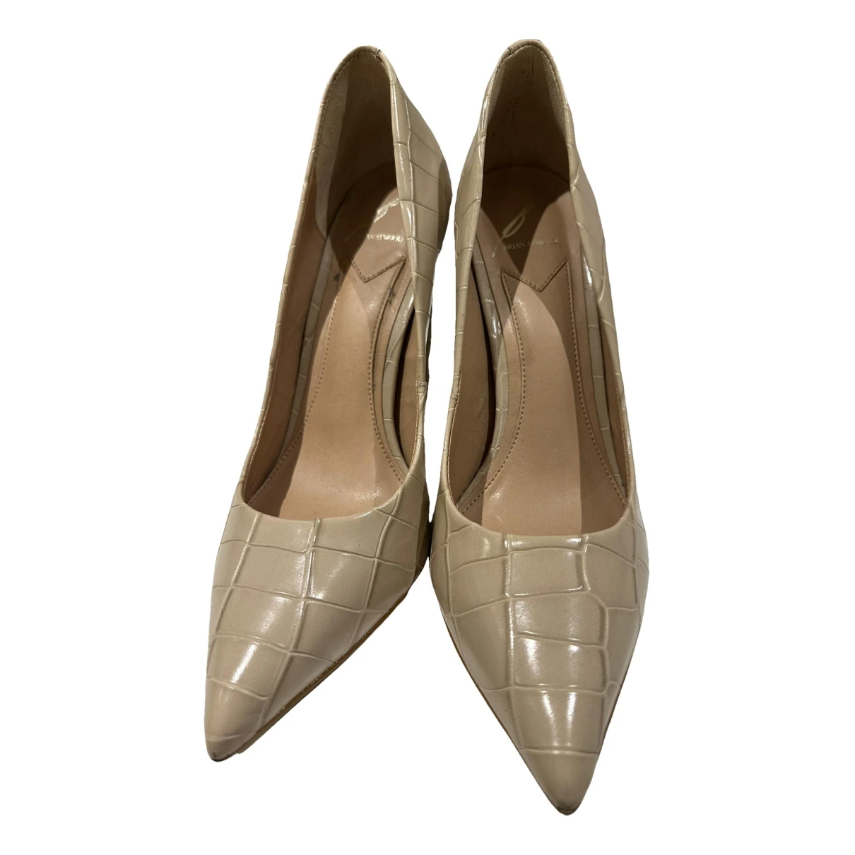 Pre-owned Brian Atwood Leather Heels In Beige