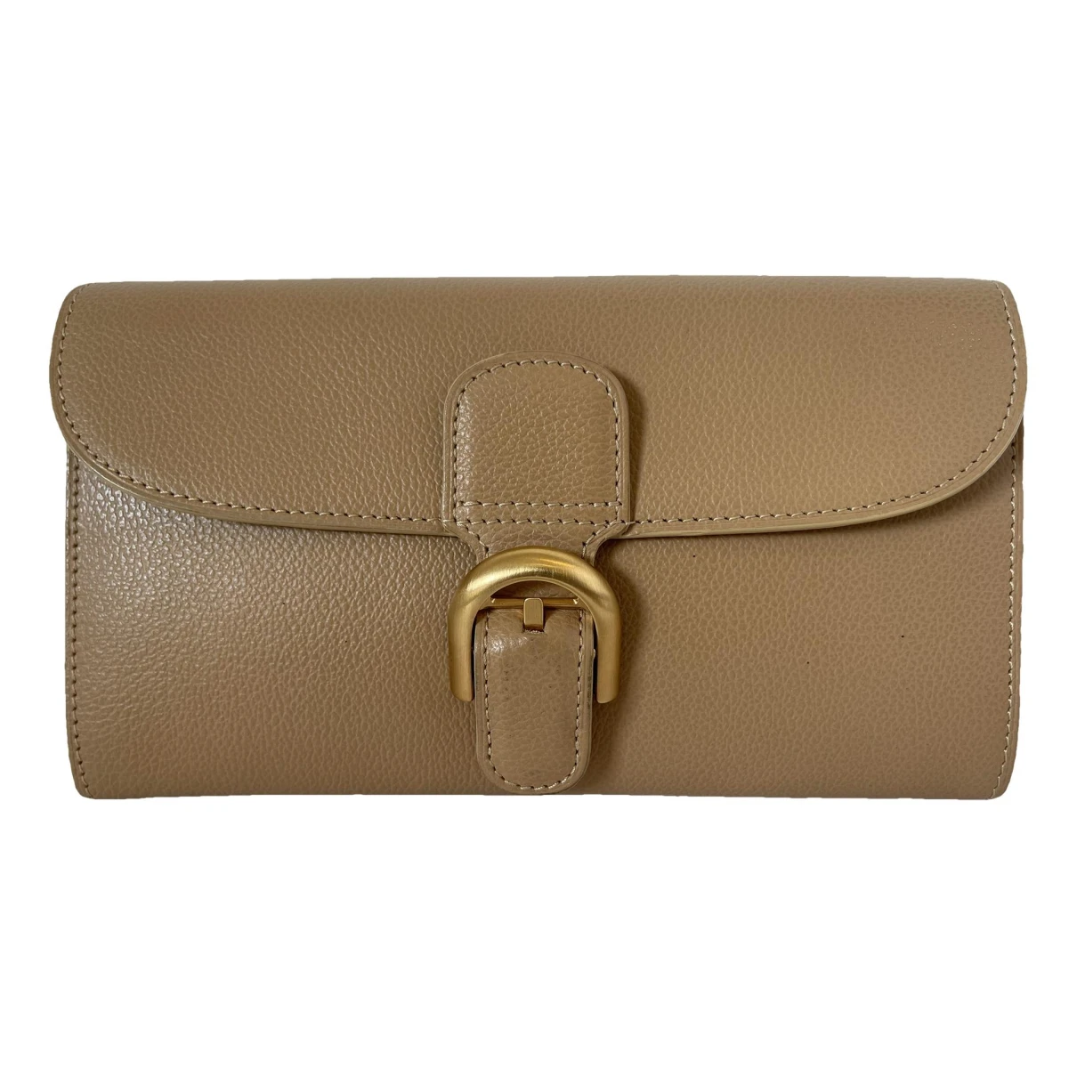 Pre-owned Delvaux Leather Wallet In Camel
