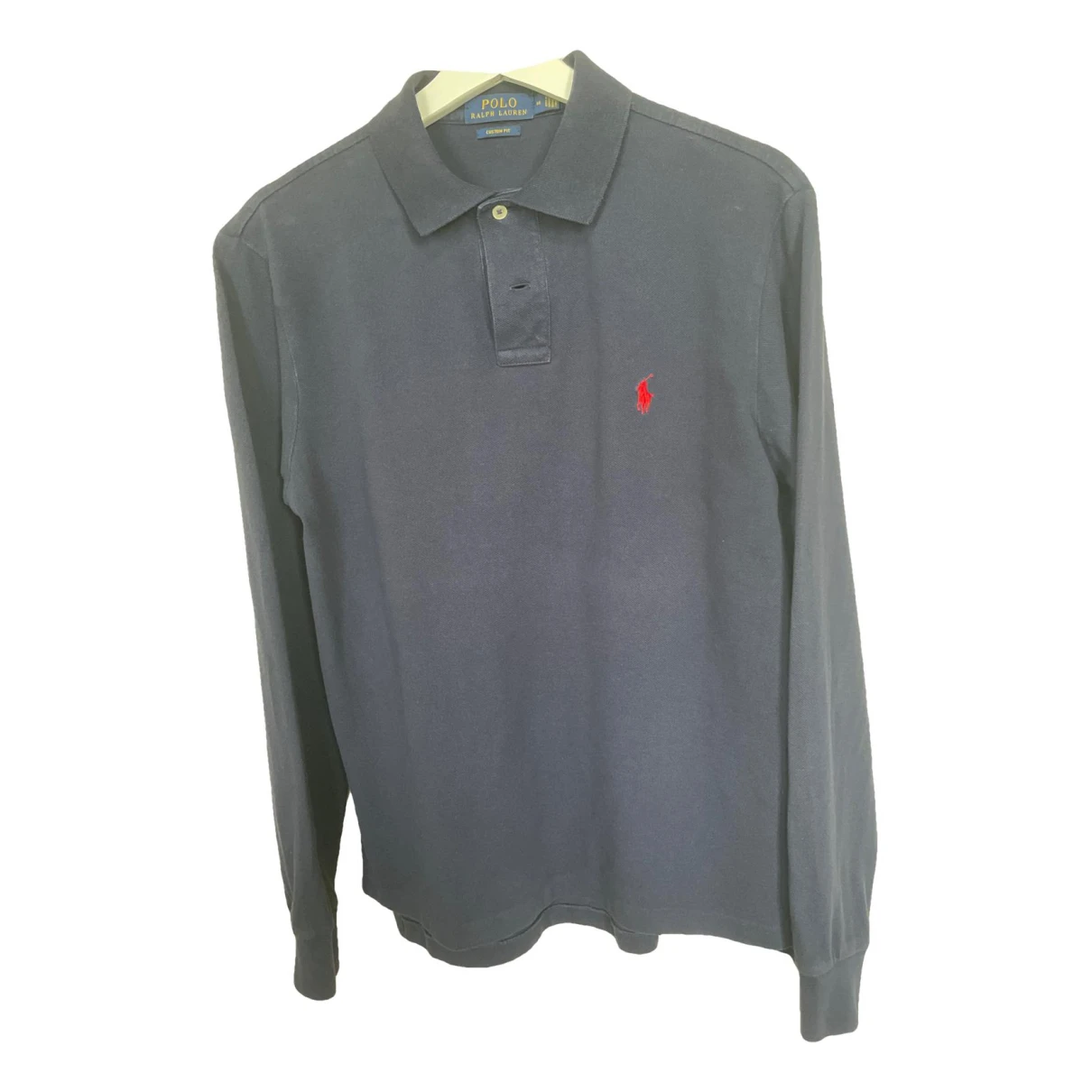 Pre-owned Polo Ralph Lauren Polo Cintré Manches Longues Polo Shirt In Blue