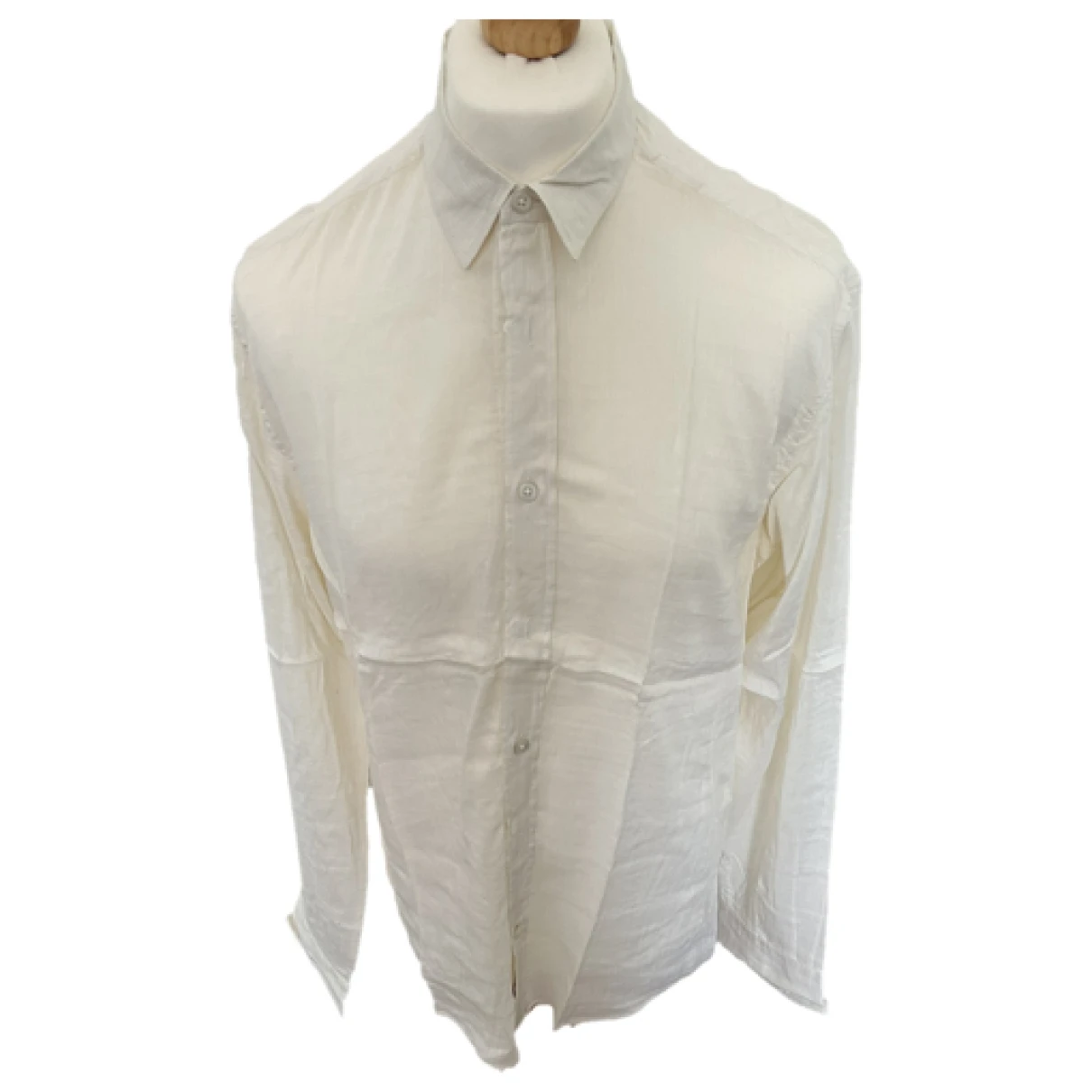 Pre-owned Zegna Silk Shirt In Beige