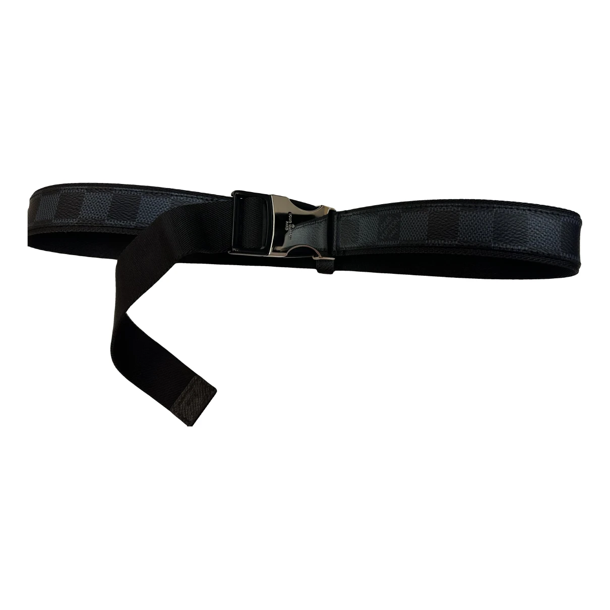 Pre-owned Louis Vuitton Cloth Belt In Navy