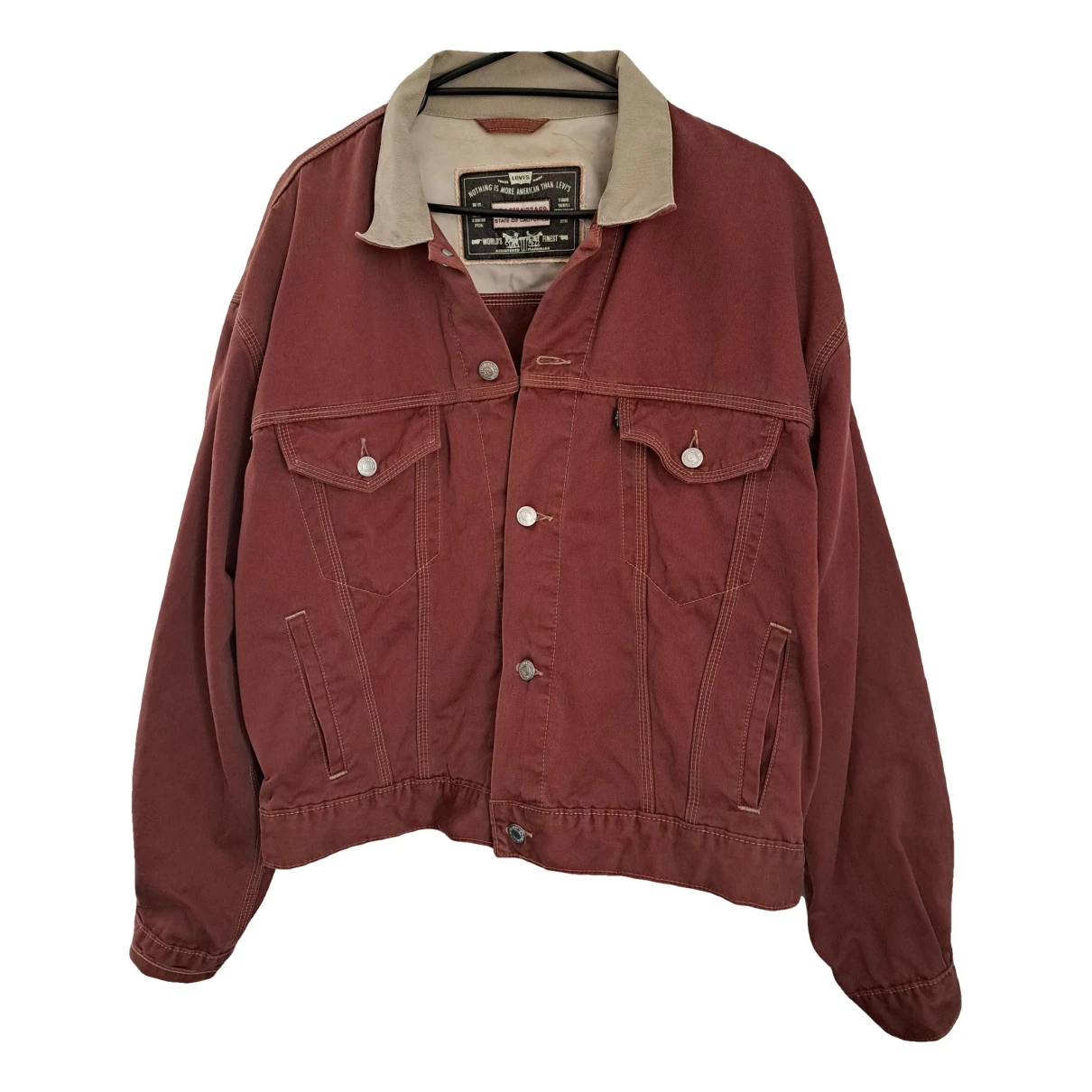 Pre-owned Levi's Jacket In Burgundy