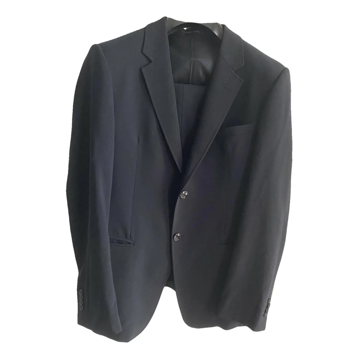 Pre-owned Emporio Armani Wool Suit In Blue