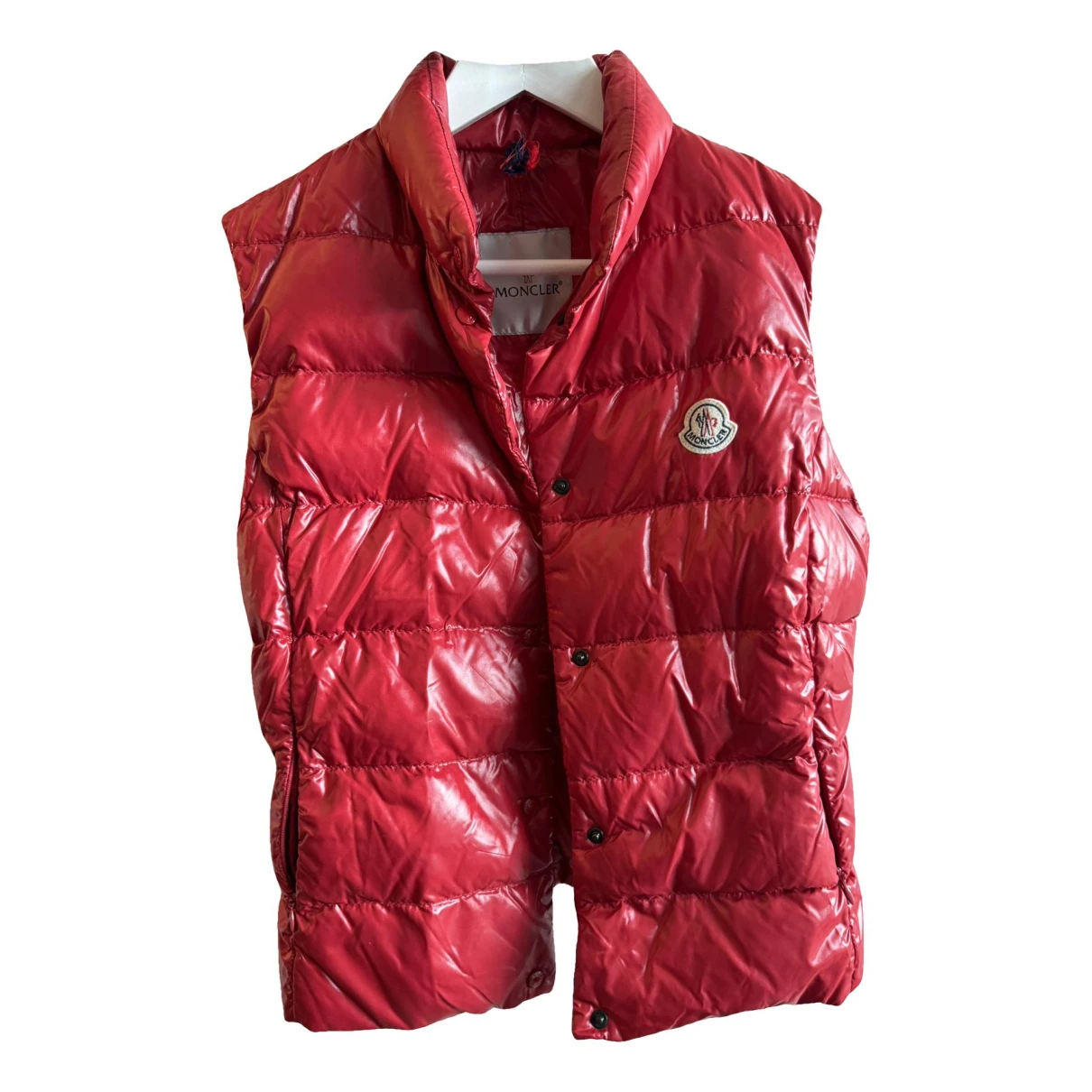 Pre-owned Moncler Sleeveless Coat In Red