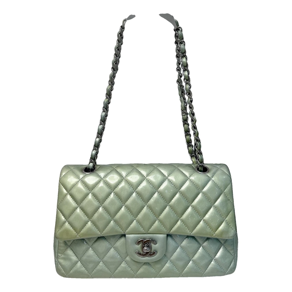 Pre-owned Chanel Timeless/classique Leather Crossbody Bag In Green