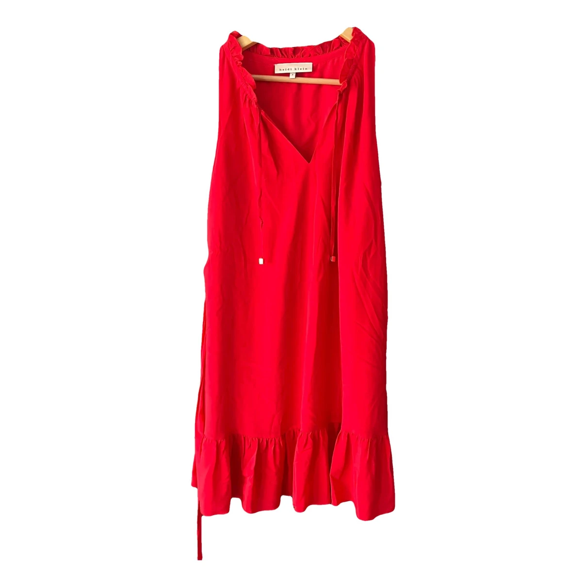 Pre-owned Heidi Klein Silk Mini Dress In Red