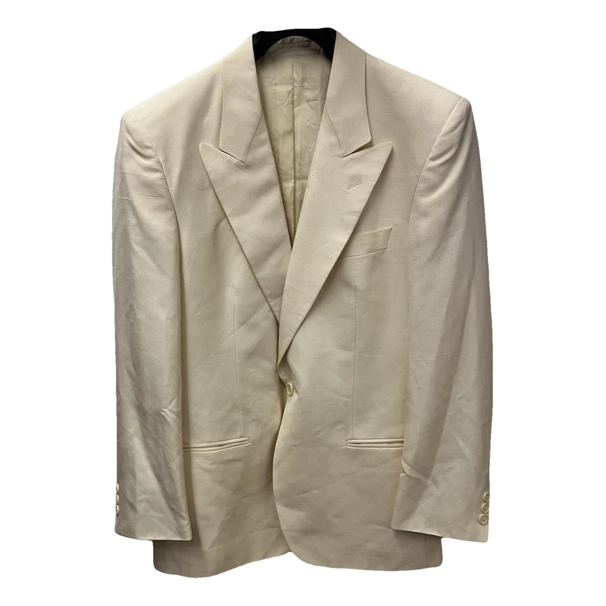 Pre-owned Hugo Boss Silk Jacket In White