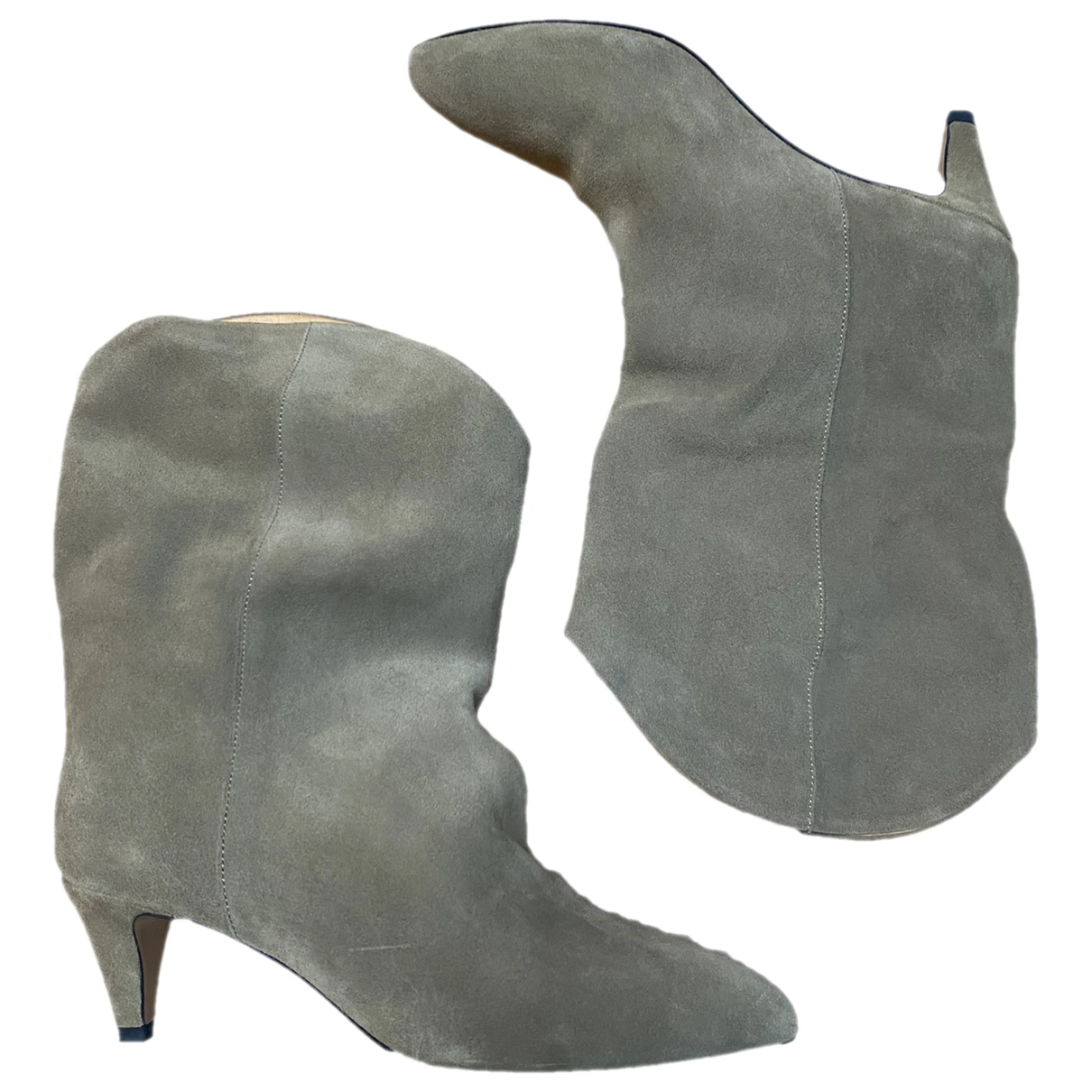 Pre-owned Isabel Marant Cowboy Boots In Beige