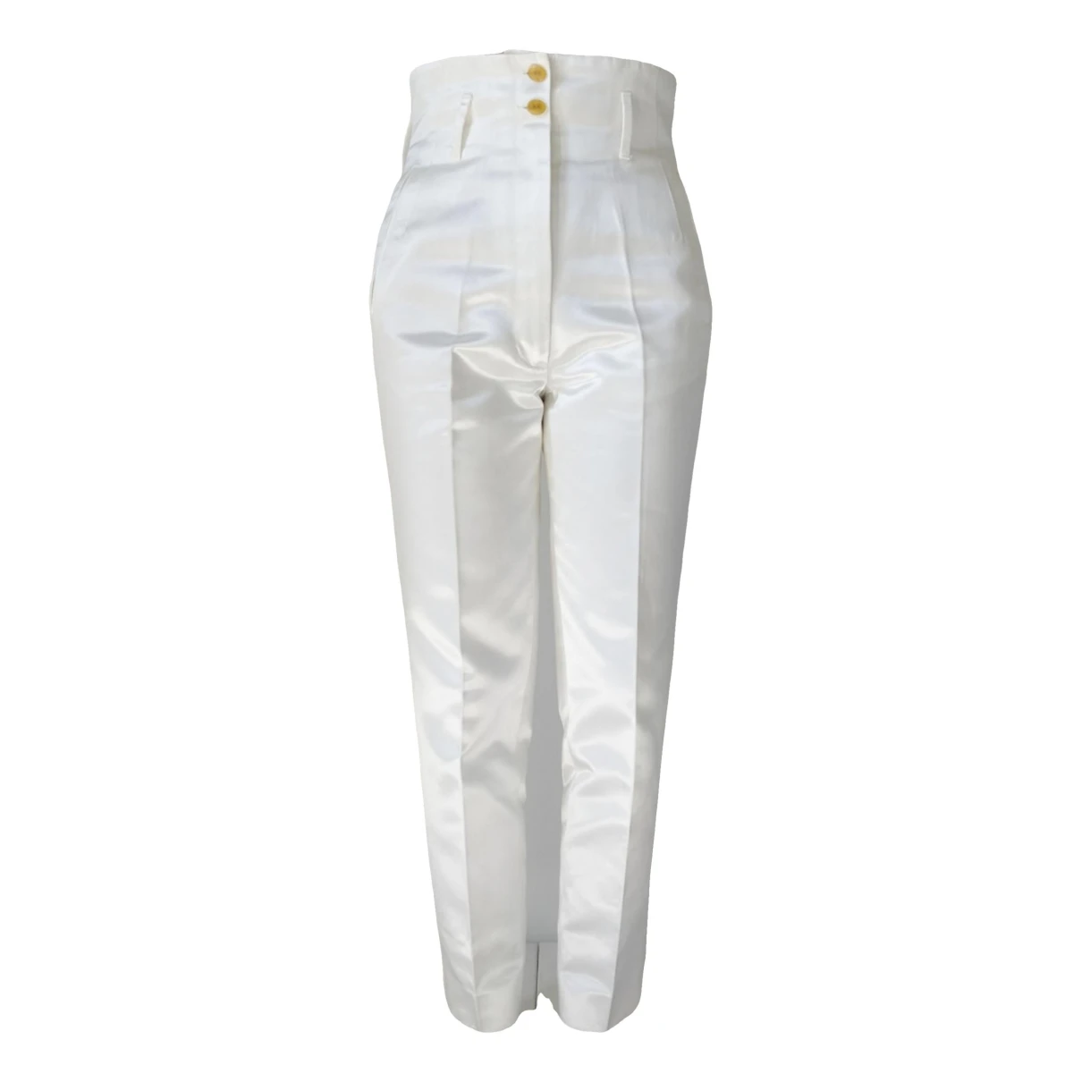 Pre-owned Vivienne Westwood Straight Pants In White