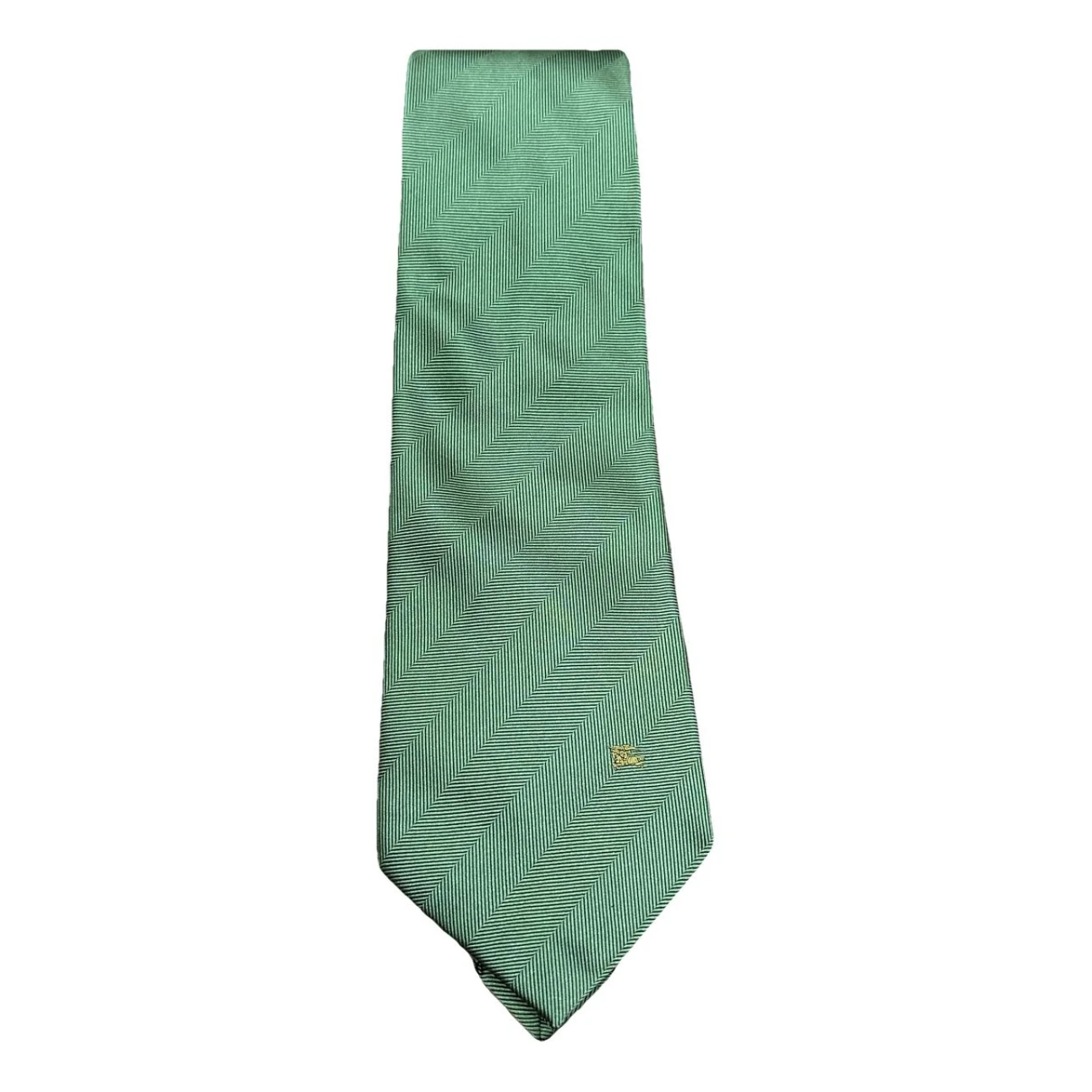Pre-owned Burberry Silk Tie In Green