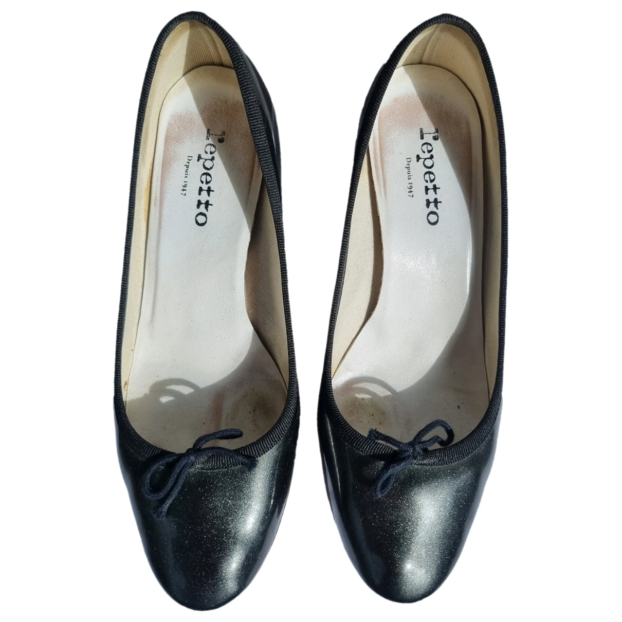 Pre-owned Repetto Leather Ballet Flats In Black