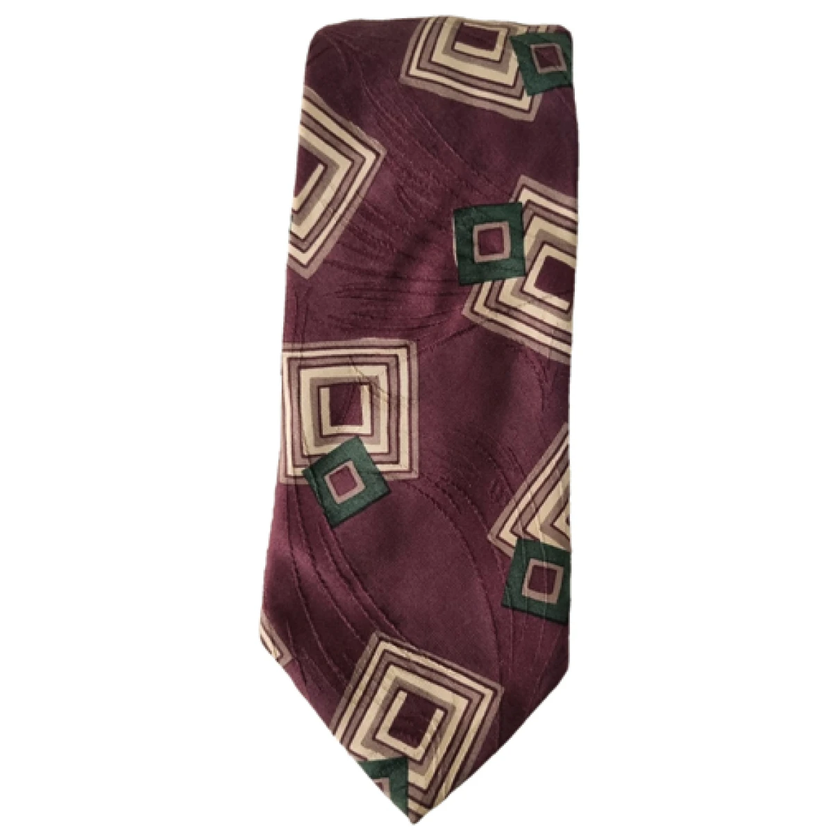 Pre-owned Gucci Silk Tie In Burgundy
