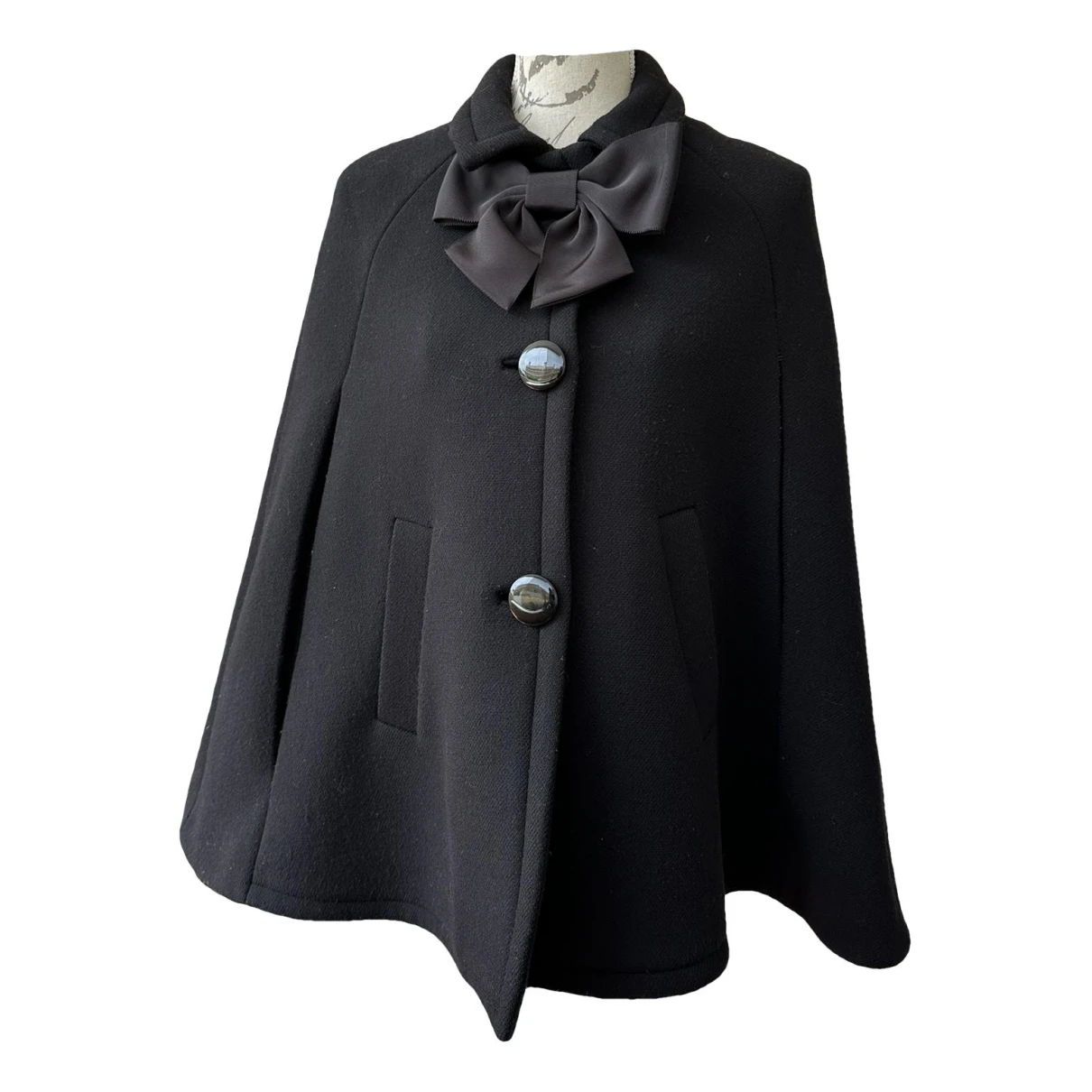 Pre-owned Kate Spade Wool Coat In Black