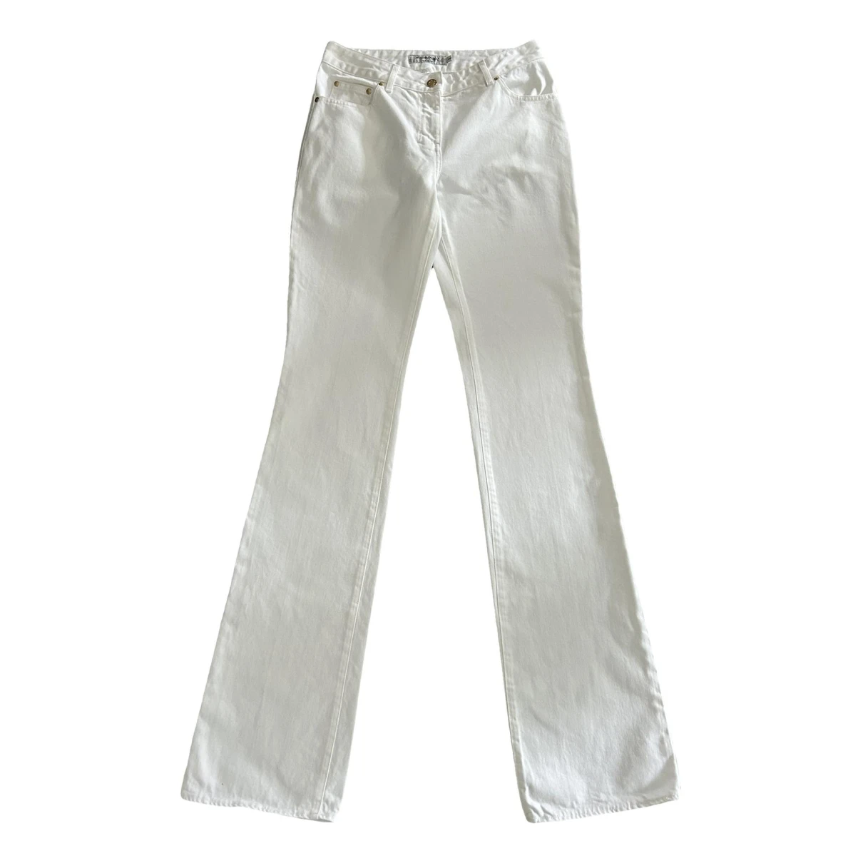 Pre-owned Saint Laurent Bootcut Jeans In White