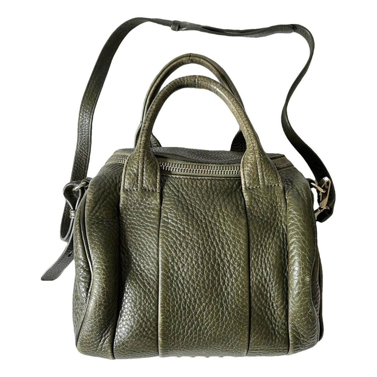 Pre-owned Alexander Wang Rockie Leather Handbag In Green