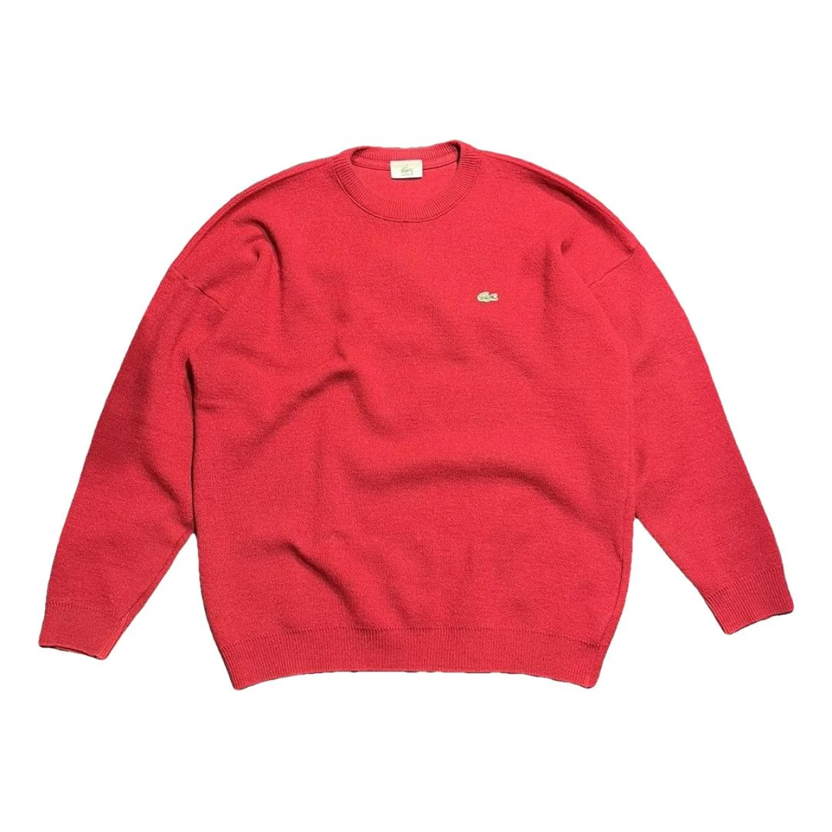 Pre-owned Lacoste Wool Pull In Red