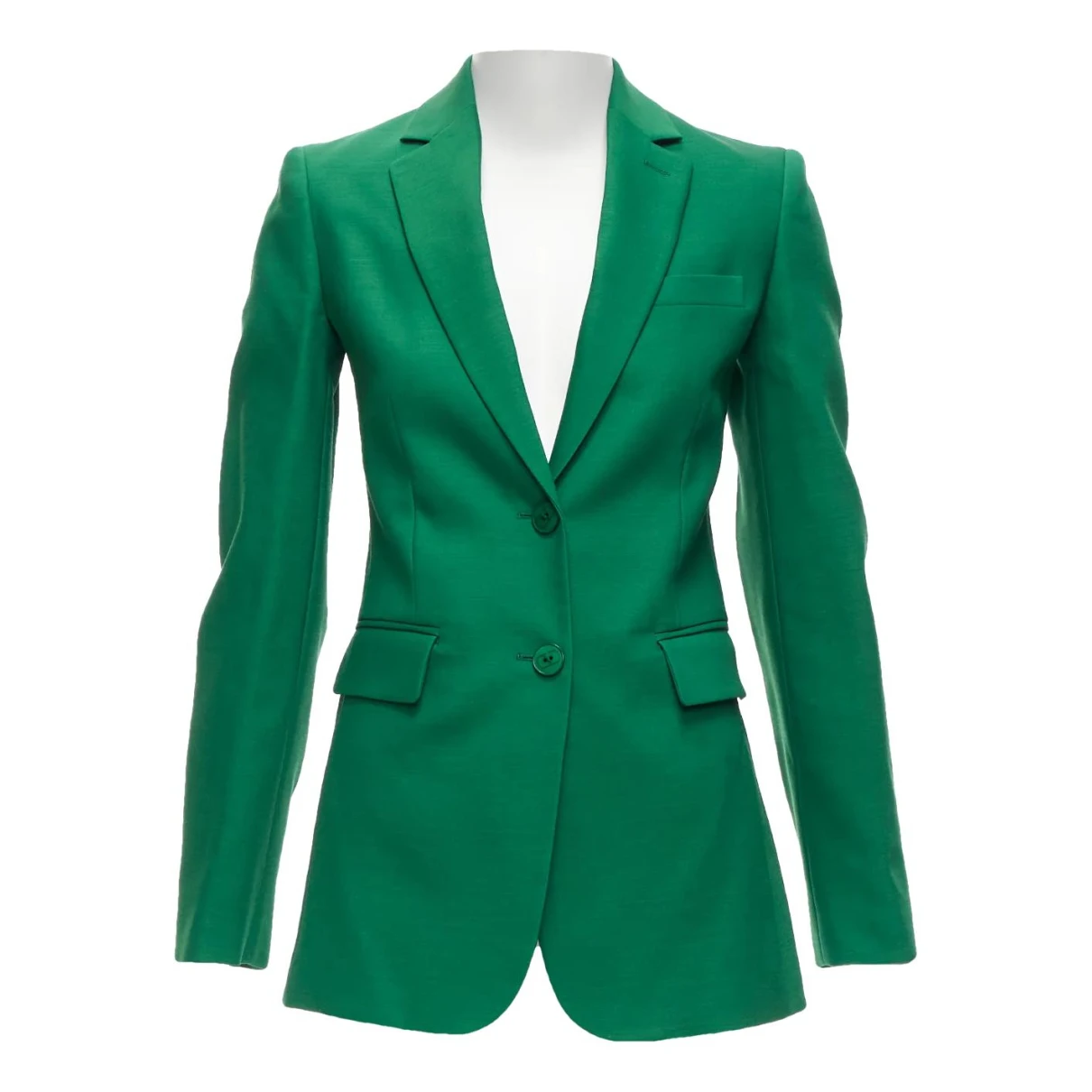 Pre-owned Valentino Wool Coat In Green