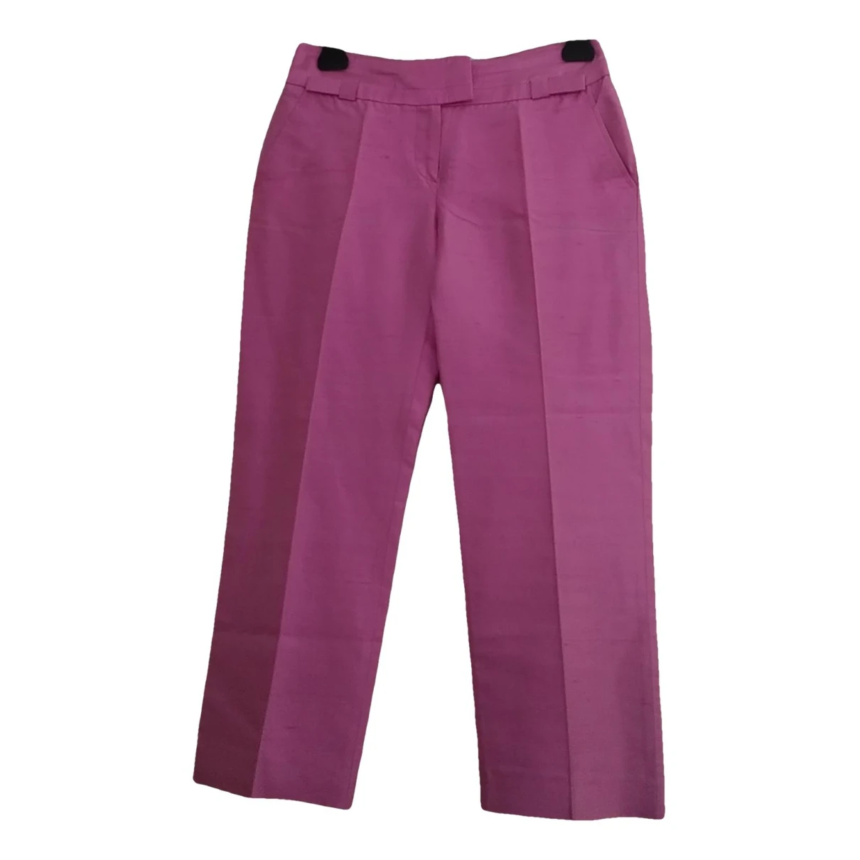 Pre-owned Dior Silk Straight Pants In Pink