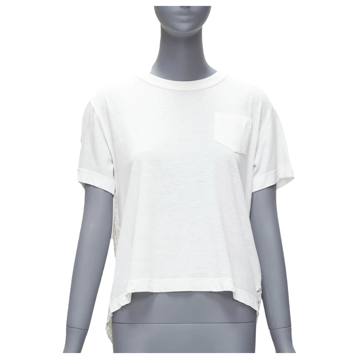 Pre-owned Sacai Linen T-shirt In White