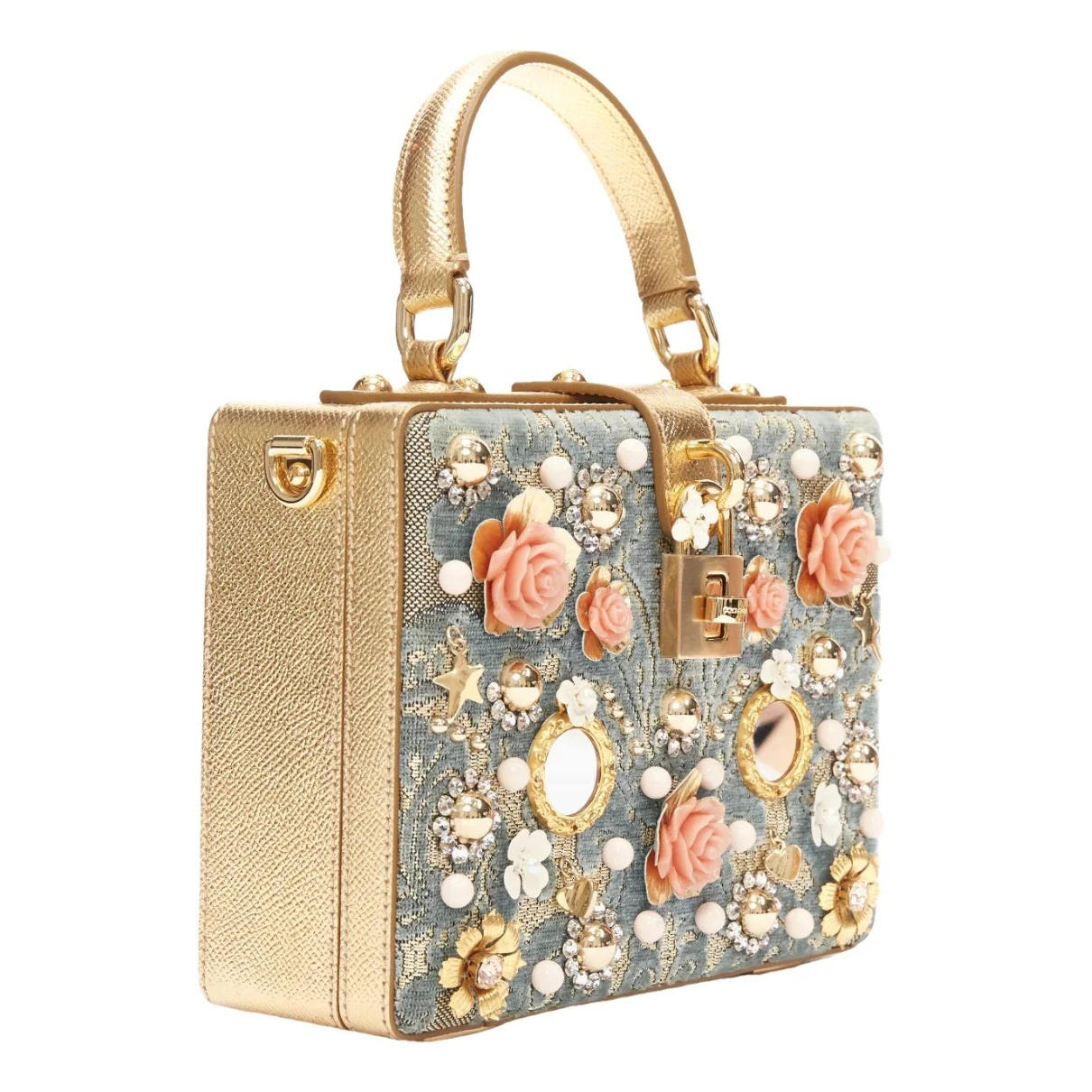 Pre-owned Dolce & Gabbana Velvet Handbag In Multicolour