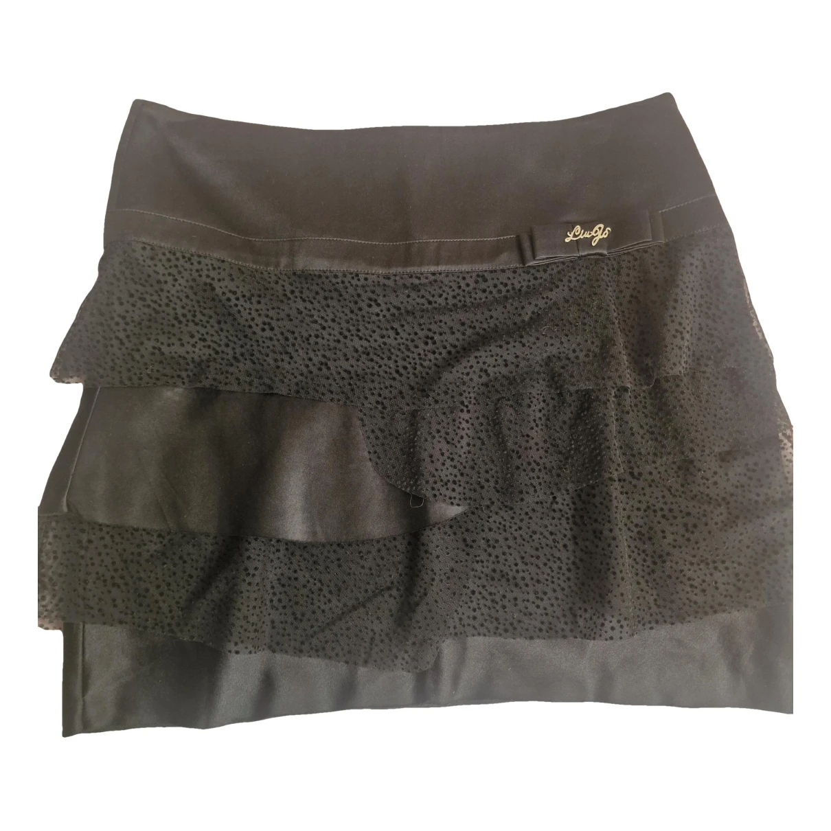 Pre-owned Liujo Silk Mini Skirt In Black