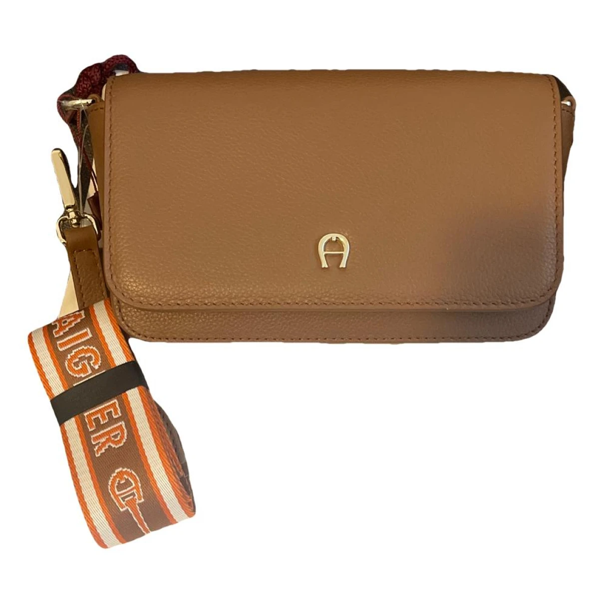 Pre-owned Aigner Leather Clutch Bag In Brown