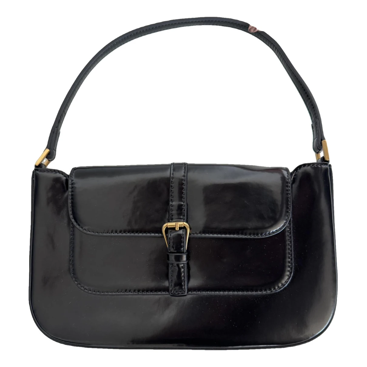 Pre-owned By Far Miranda Leather Handbag In Black