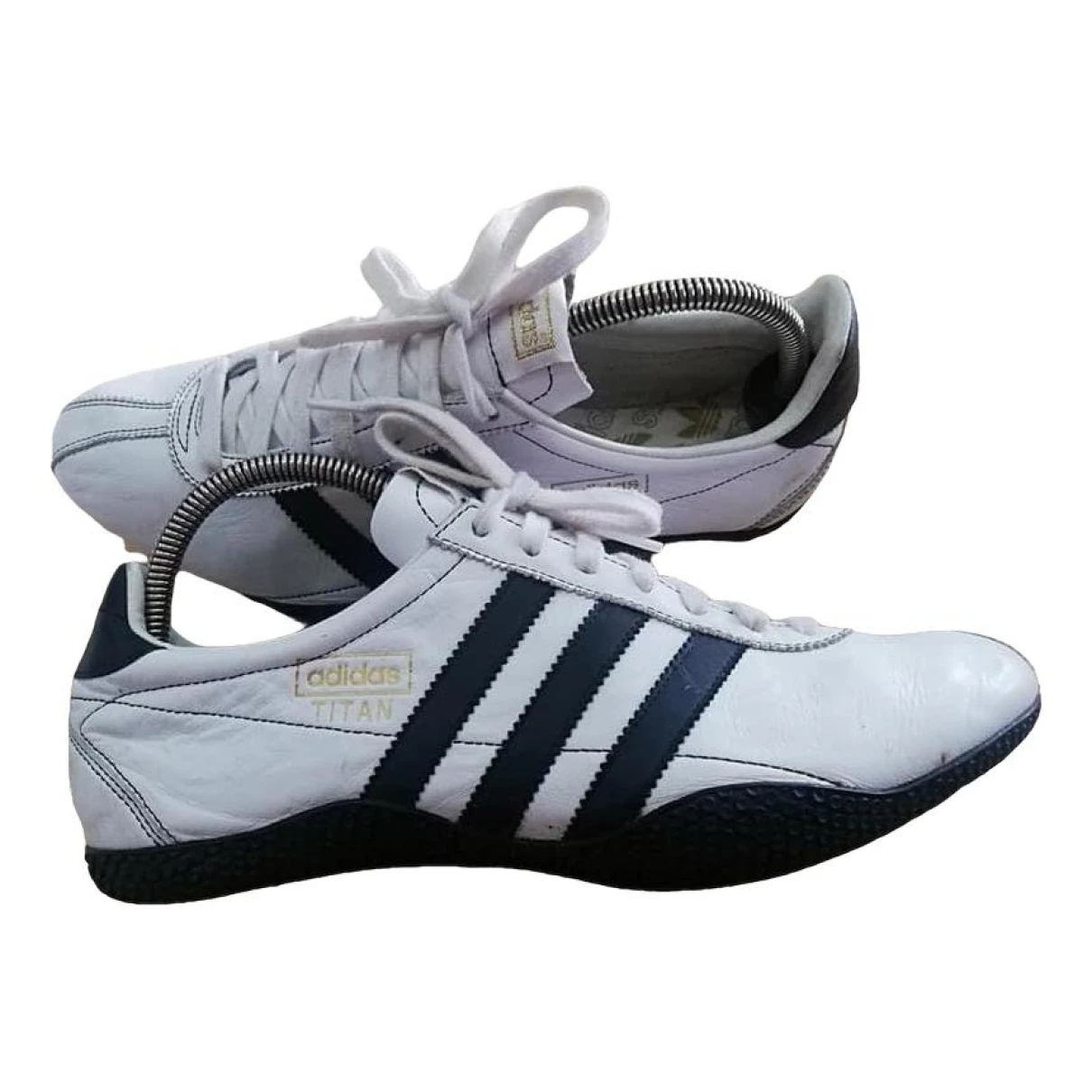 Pre-owned Adidas Originals Leather Lace Ups In White