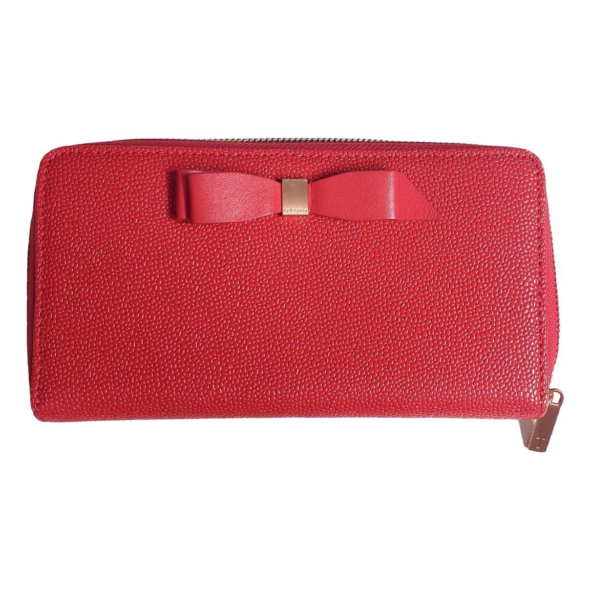 Pre-owned Ted Baker Patent Leather Purse In Red
