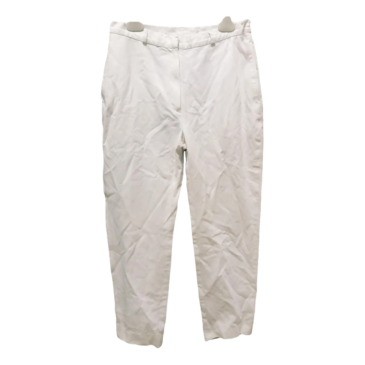 Pre-owned Burberry Carot Pants In White