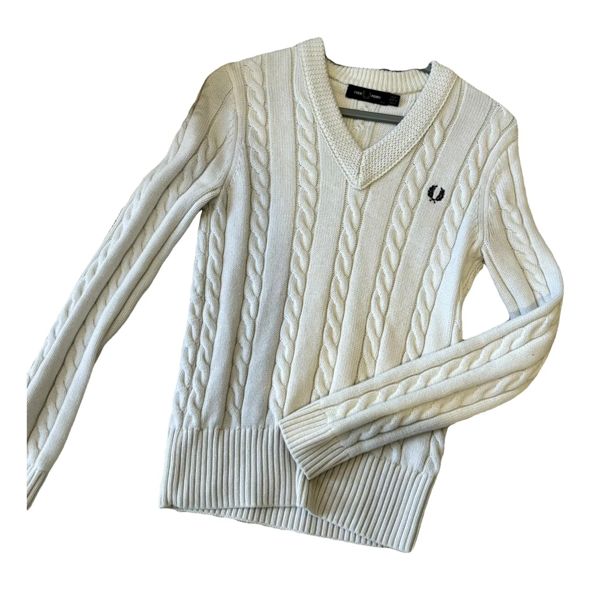 Pre-owned Fred Perry Wool Jumper In White