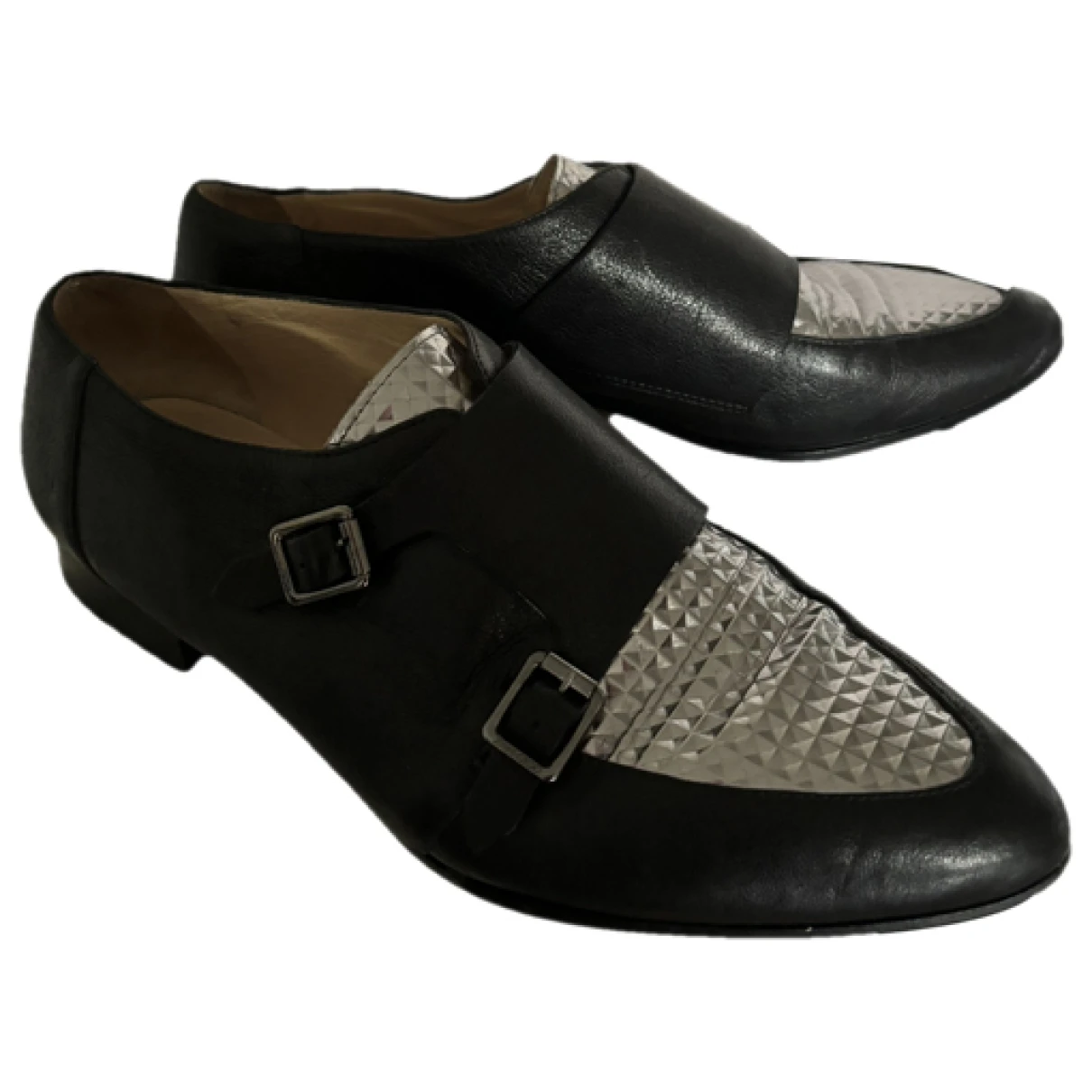 Pre-owned Jimmy Choo Leather Flats In Metallic