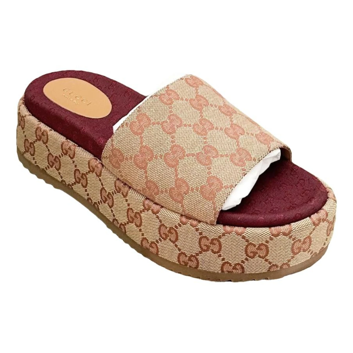 Pre-owned Gucci Cloth Sandal In Multicolour