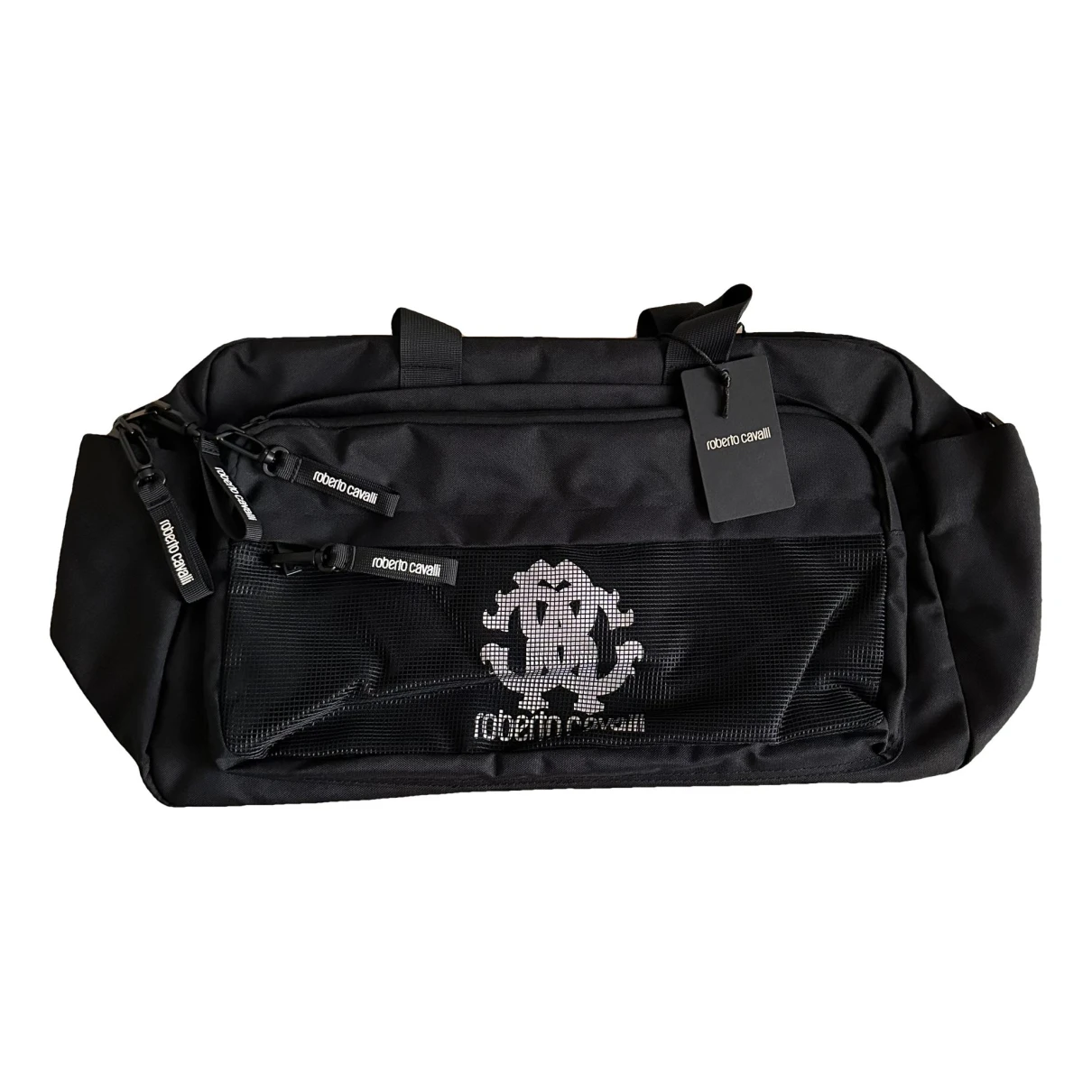 Pre-owned Roberto Cavalli Cloth Travel Bag In Black