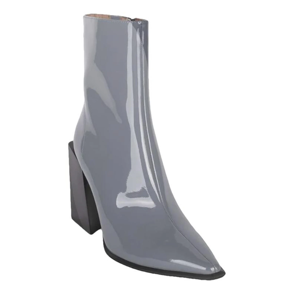 Pre-owned Jeffrey Campbell Patent Leather Boots In Grey