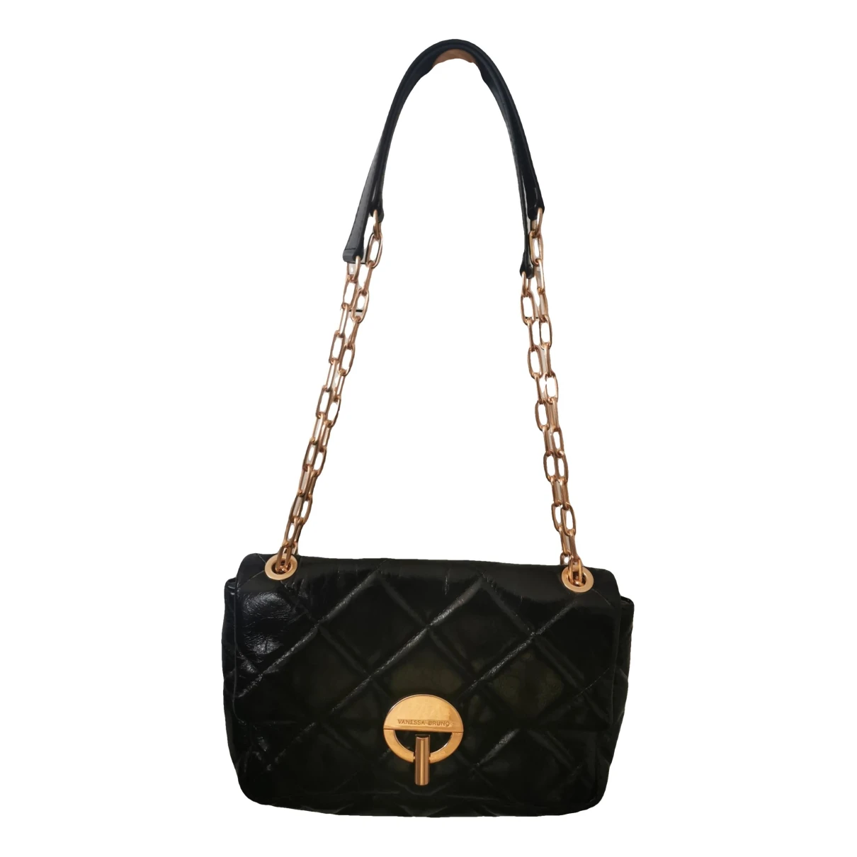 Pre-owned Vanessa Bruno Patent Leather Handbag In Black